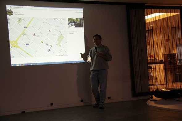 Showing off an ambitious map, powered by artificial intelligence, to better dispatch resources.