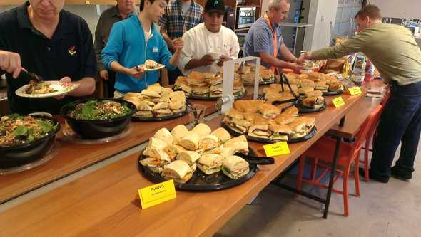 Assortment of sandwiches were delicious.